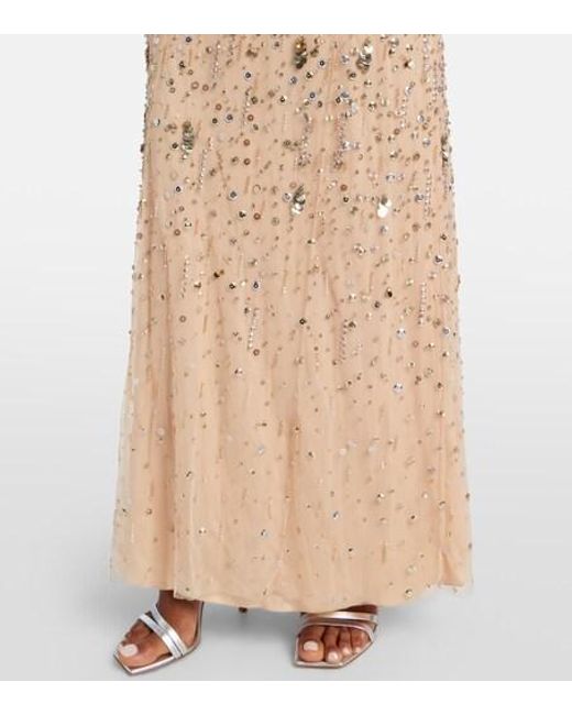 Jenny Packham Natural Sylvie Embellished Gown
