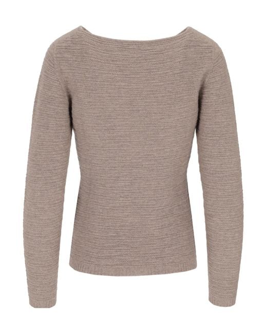 Lela Rose Brown Long-Sleeve Pullover