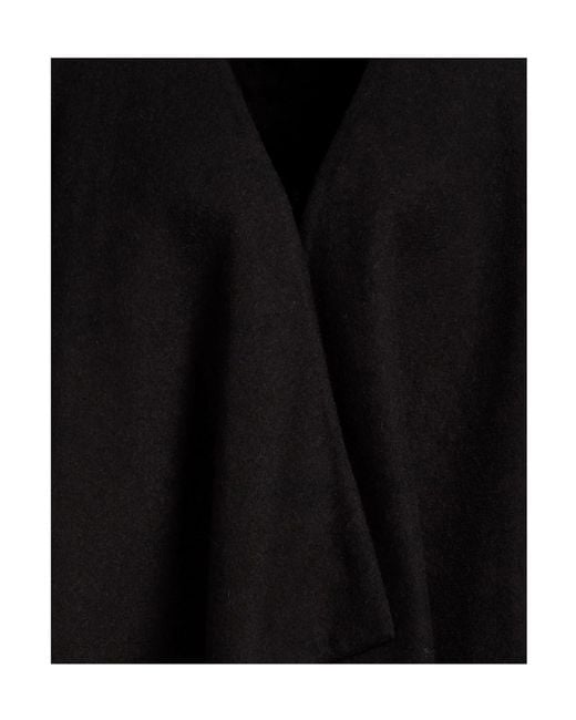Max Mara Black Plain Colour Cloaks