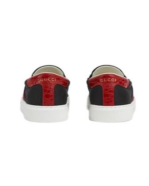 Gucci Black Ace Slip-On Sneaker, Fabric for men