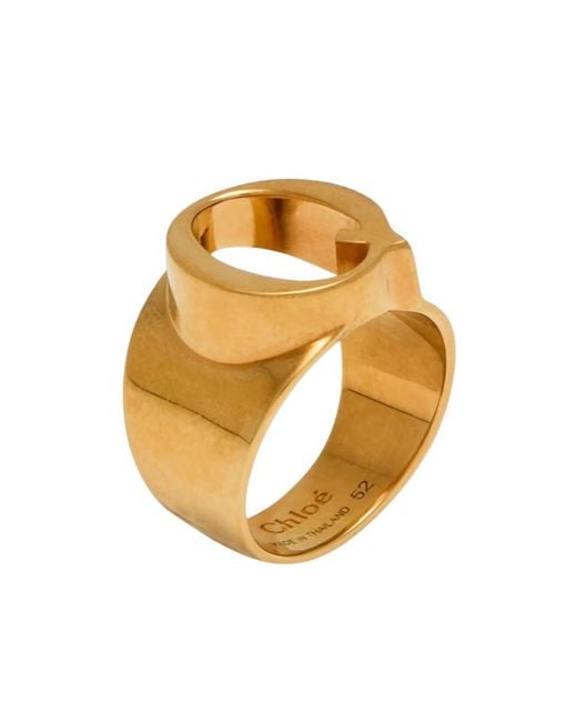Chloé Metallic Minimalist Metal Ring