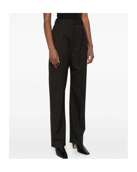 Lemaire Black Pleated-Pocket Trousers