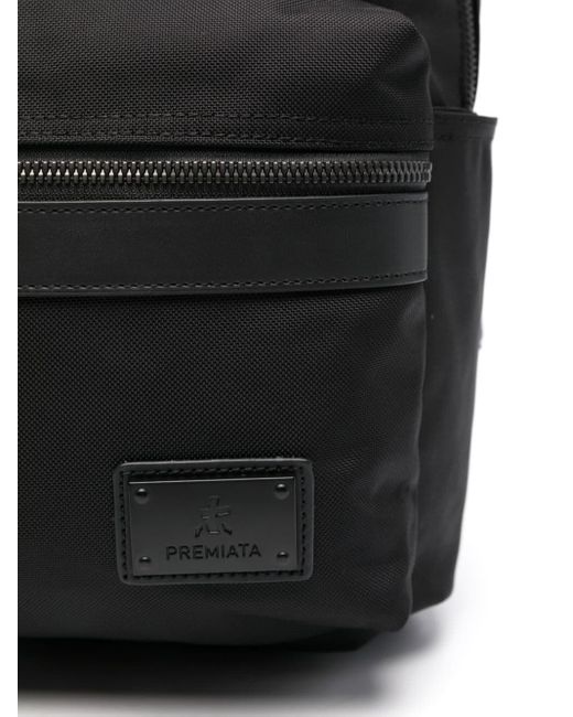 Premiata Black Zippered Backpack for men