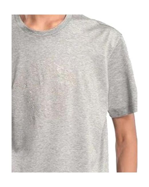 Versace Gray Medusa Logo T-Shirt With Round Neck for men