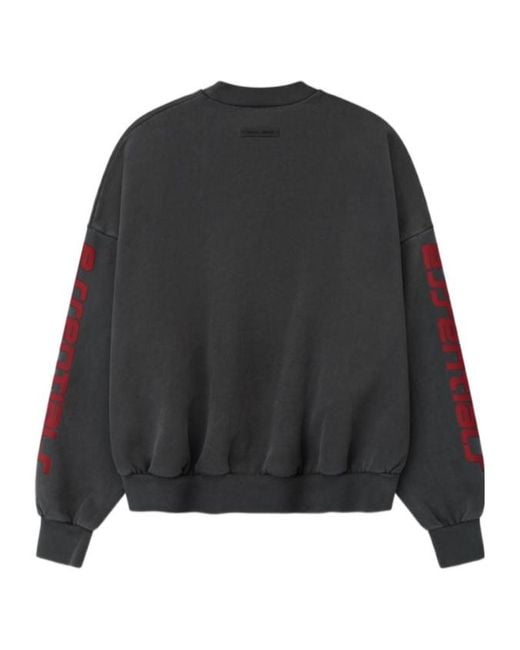 Fear Of God Black Chicago Heavy Fleece Cropped Sweatshirt for men