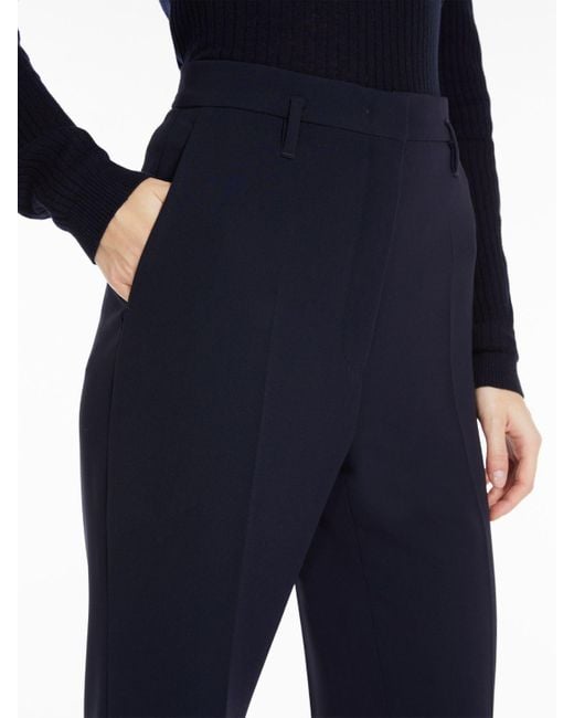 Max Mara Blue Studio Alabama Flared Trousers