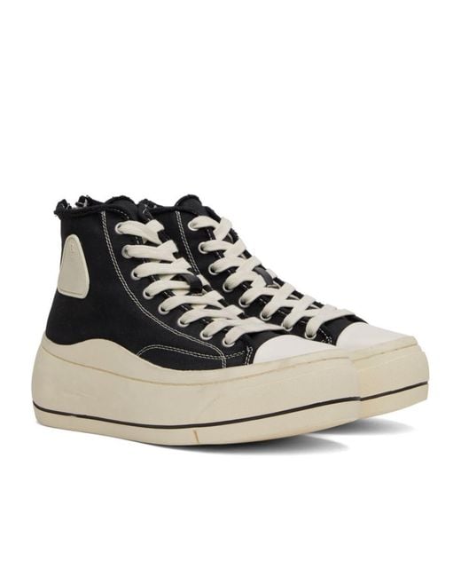 R13 Black Stitching High-Top Leisure Sneakers for men