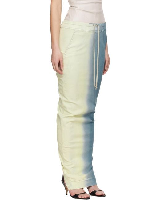 Rick Owens Blue Drawstring Skirt
