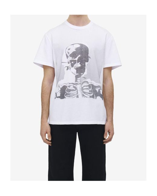 McQueen White T Shirt With Print for men