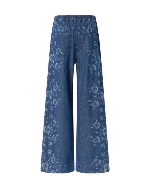 Pinko Blue Floral Denim Jeans