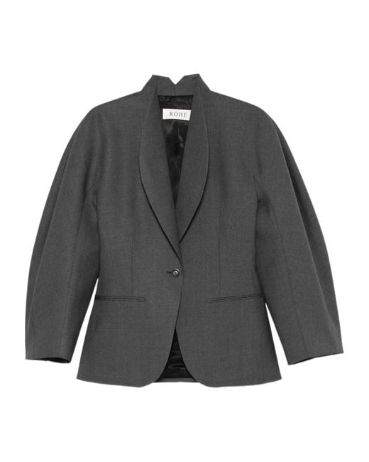 Rohe Gray Rhe Single-Button Blazer