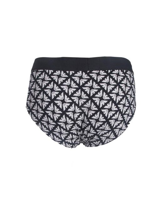 Emporio Armani Black Logo Printed Underwear for men