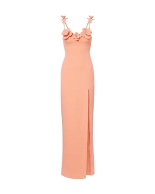 David Koma White Floral-Applique Gown