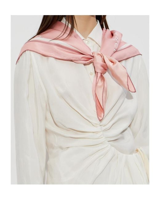 Givenchy Pink Logo-Print Scarf