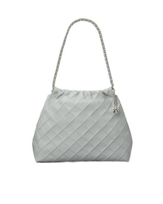 Tory Burch Gray Fleming Tote Bag
