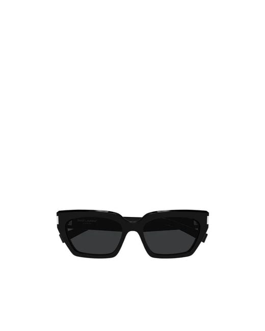 Saint Laurent Black Eyewear Irregular Frame Sunglasses
