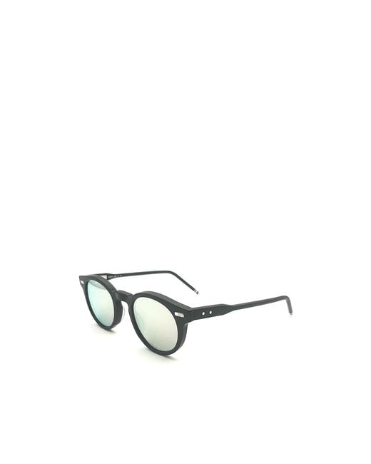 Thom Browne White Eyewear Round Frame Sunglasses