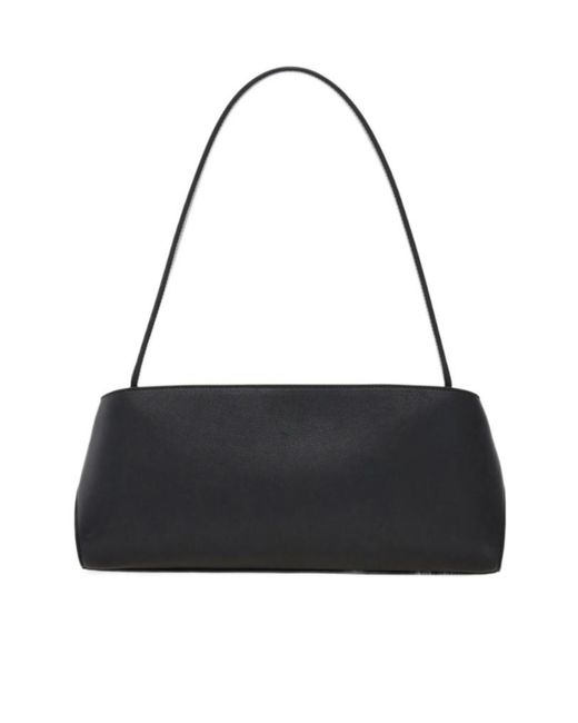 Ferragamo Black Hug Embossed Leather Tote Bag