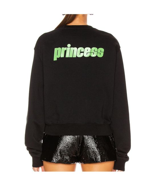 Off-White c/o Virgil Abloh Black Princess Logo Printed Sweater