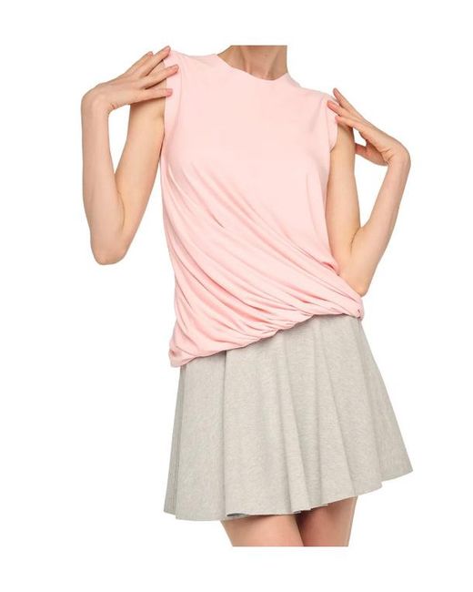 Norma Kamali Pink Twist Sleeveless Top