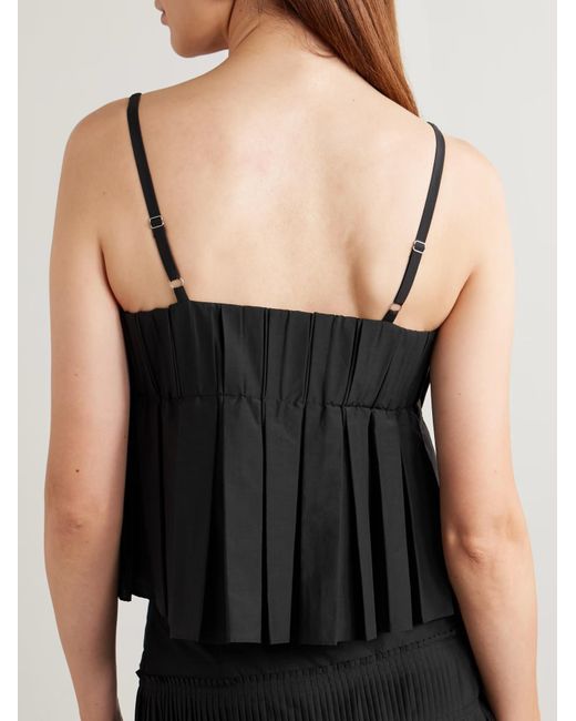 Theory Black Pleated Tank Top