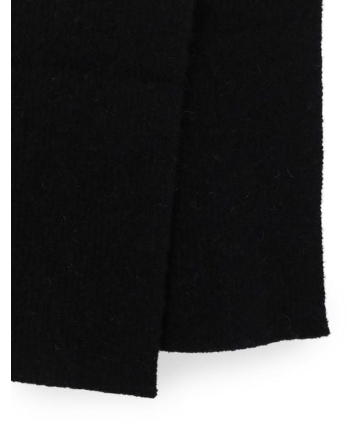 Rick Owens Black Rectangular Scarf