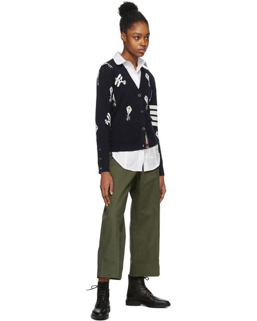 Thom Browne Black Brogue Lace-Up Boots