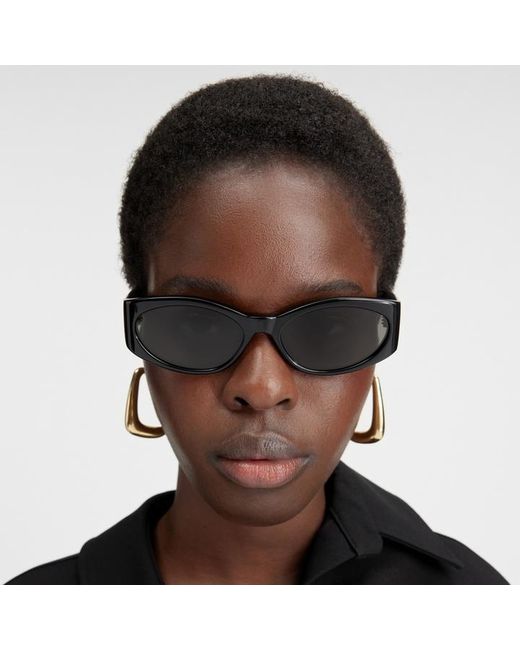 Jacquemus White Oval Frame Sunglasses