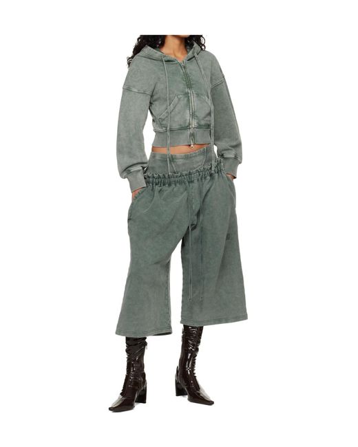 KNWLS Gray Haze Cropped Zip-Up Sweatshirt