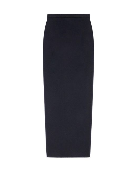 Max Mara Blue Palo High Waist Long Skirt