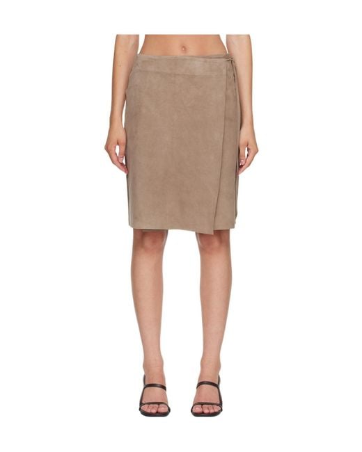 St. Agni Natural Tie-Waist Skirt