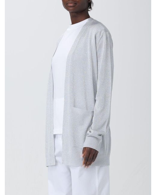 Missoni Gray Metallic-Threading V-Neck Belted Cardigan