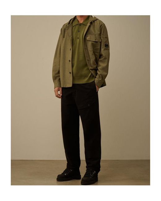 C P Company Green Crew Neck Sweater for men
