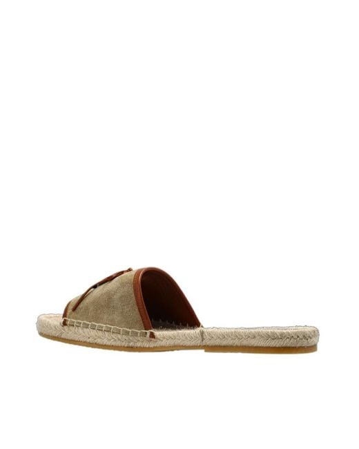 Versace Brown Medusa-Plaque Espadrilles