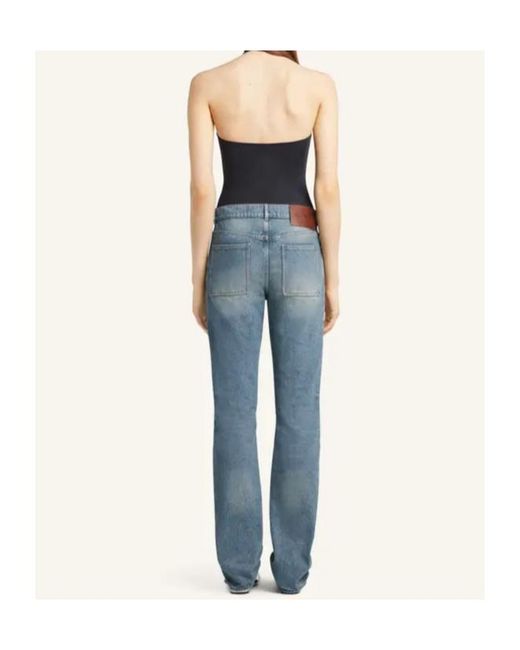 Courreges Blue Courrèges Straight-Leg Jeans