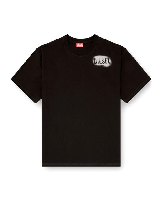 DIESEL Black T-Boxt-V-2 Crewneck T-Shirt for men