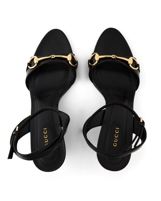 Gucci Black Opentoe Wedgeheel Sandal