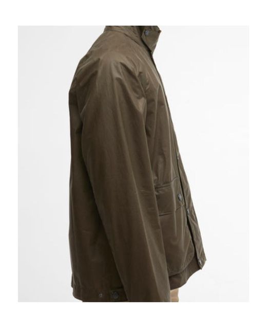 Barbour Green Collared Button-Up Jacket for men