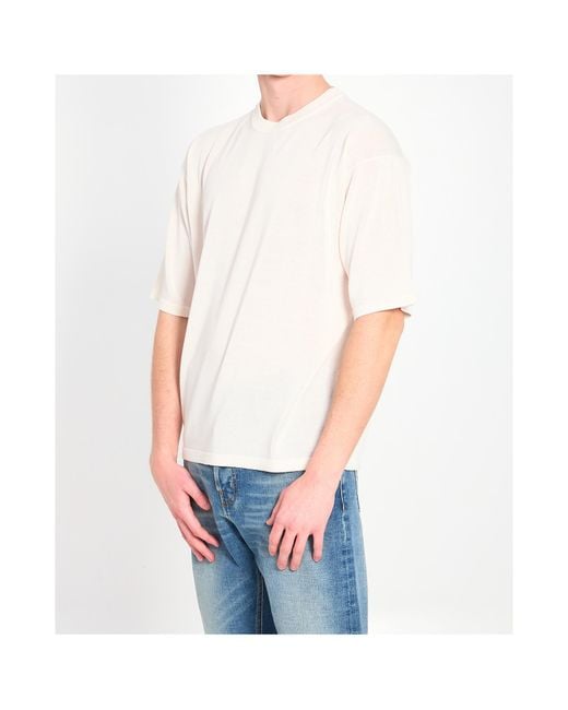 Roberto Collina White Relaxed Crewneck T-Shirt for men