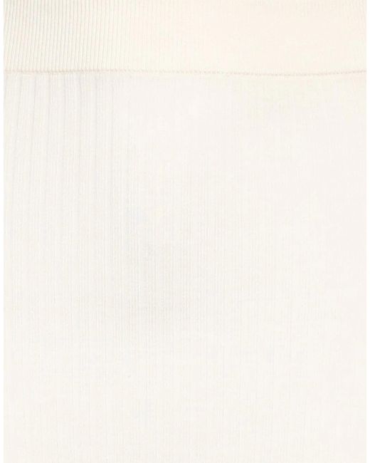 Chloé White Wool Knit A-Line Skirt