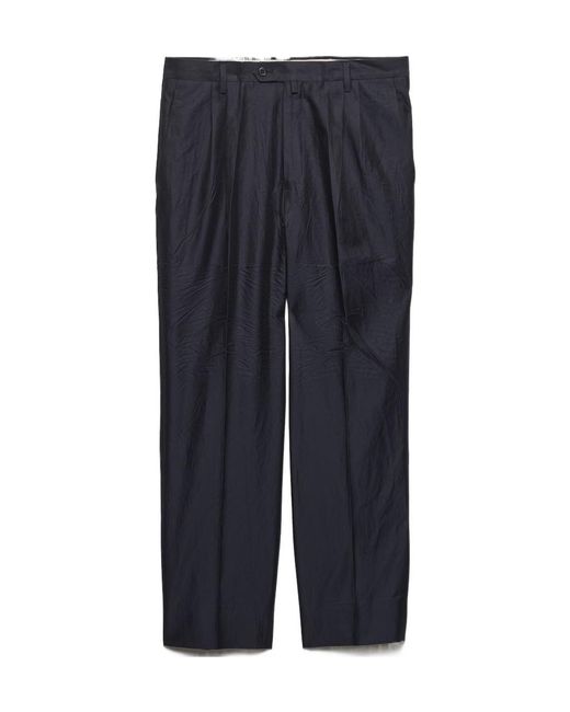 Prada Blue Cotton And Silk Pants for men