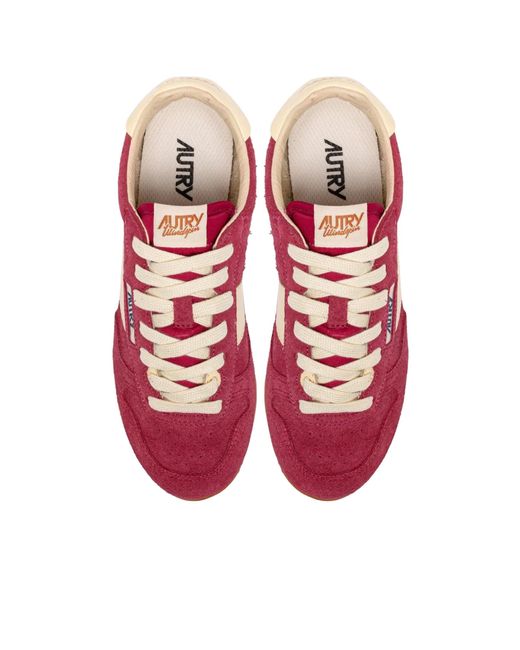 Autry Red Windspin Lace-Up Sneakers