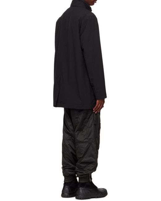 Stone Island Black Logo-Patch Zip-Up Jacket for men