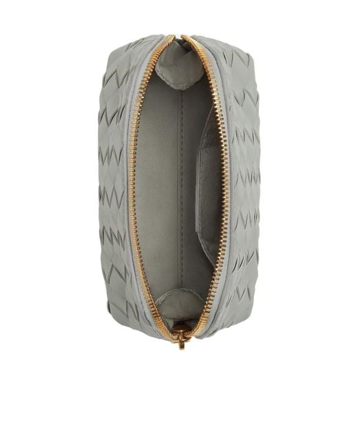 Bottega Veneta Gray Intrecciato Beauty Pouch