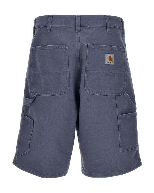 Carhartt Blue Logo Patch Chino Shorts for men