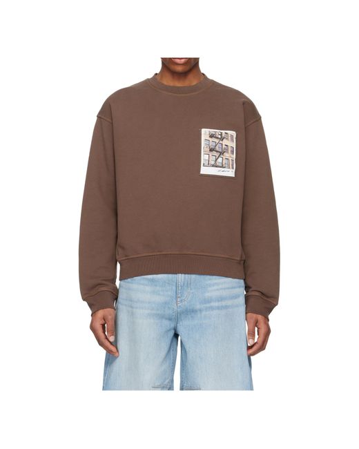 Helmut Lang Brown Brooklyn-Postcard Sweatshirt for men
