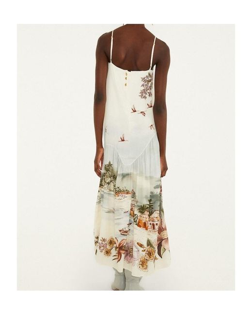 Farm Rio Metallic Toile De Rio Sleeveless Maxi Dress