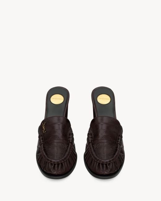Saint Laurent Black Le Loafer Mules