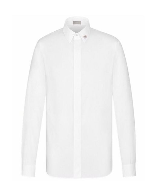 Dior White Homme Buttoned Long-Sleeved Shirt for men