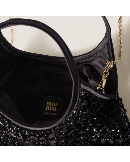 Miu Miu Black Ivy Beaded Duchesse Bag